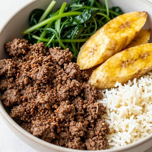 Ground Beef Taco Bowl Close-Up