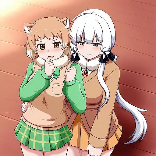 Illustration of Black-tailed prairie dog (kemono friends), kemono friends in the style of Keita naruzawa