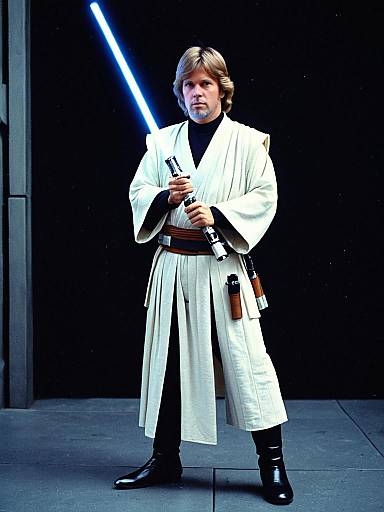 Epic Luke Skywalker Cosplay with Lightsaber