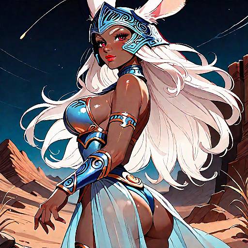 Desert Night Viera in Revealing Armor