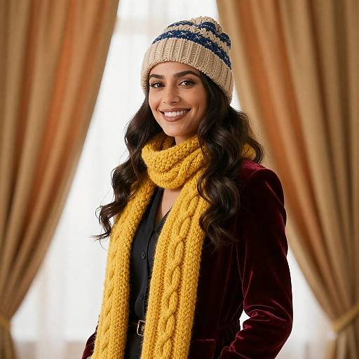 Warm Portrait of a Smiling Woman