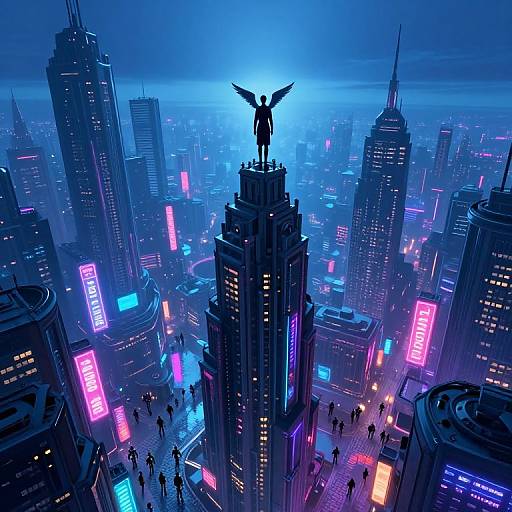 Surreal Futuristic Blade Runner Cityscape