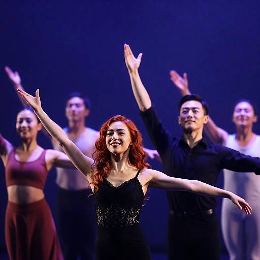 Dynamic Dance Performance in Ethereal Lighting