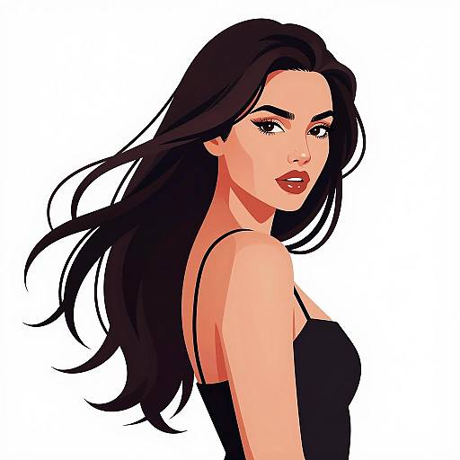 Confident Woman Digital Illustration