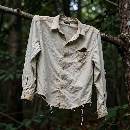 Weathered Cotton Shirt on Forest Edge