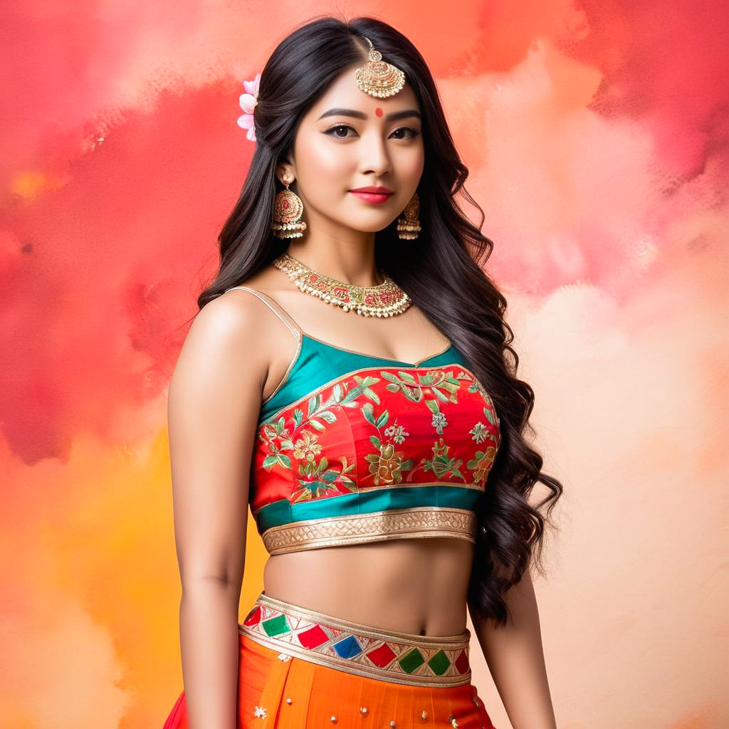 Radiant Sister in Chaniya Choli