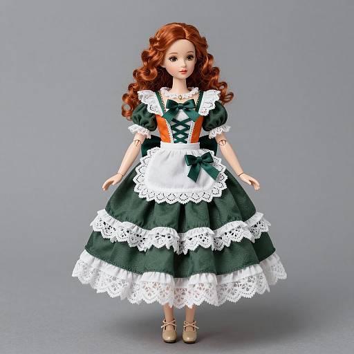 Elegant Vintage Doll in Intricate Costume