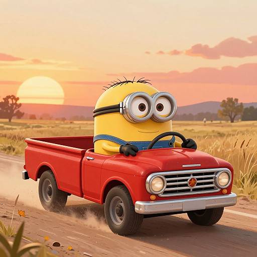 Whimsical Minion in Vintage Pickup