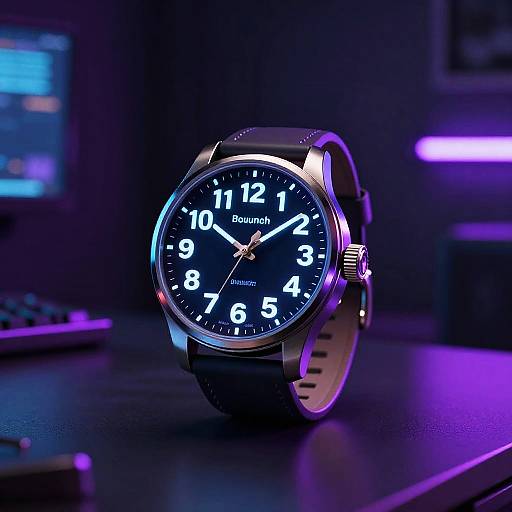 Futuristic Cyberpunk Holographic Alarm Clock