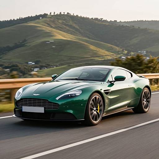 Sleek Green Aston Martin Vanquish Zagato