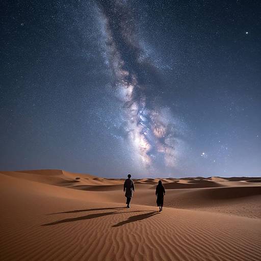 Celestial Journey Across Cosmic Desert