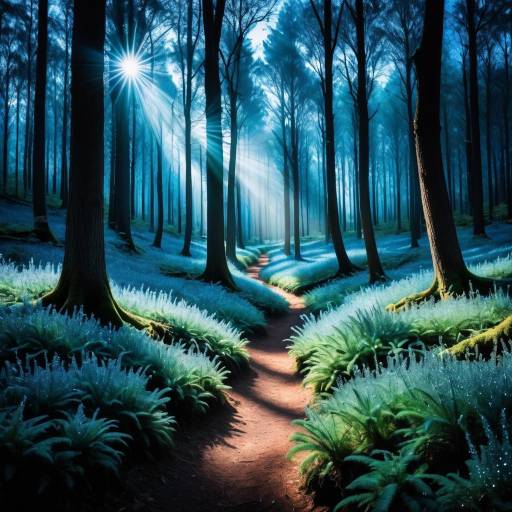 Enchanting Dreamy Forest with Fairy Dust
