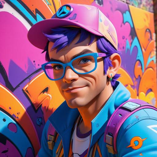 Colorful Overwatch Character Portrait