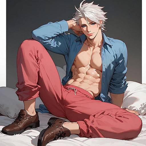 Ryuuzakikenichiro Muscular Anime Pose