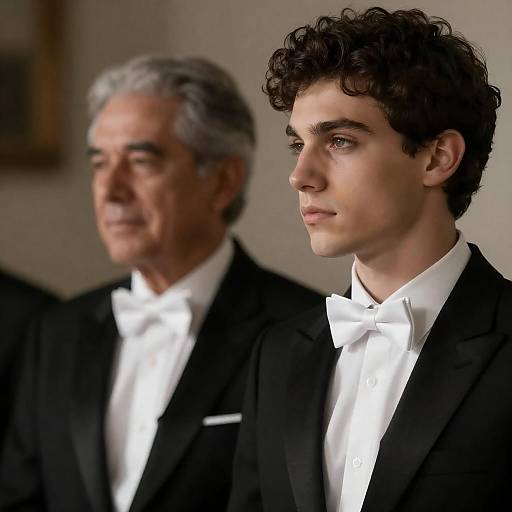 Elegant Tuxedo Portrait of Two Men