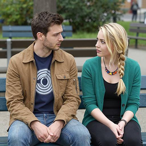 Candid Moment on a Park Bench