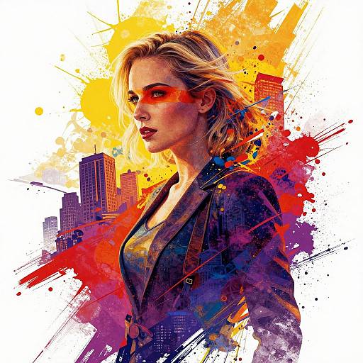 Abstract Female Heroine Movie Poster