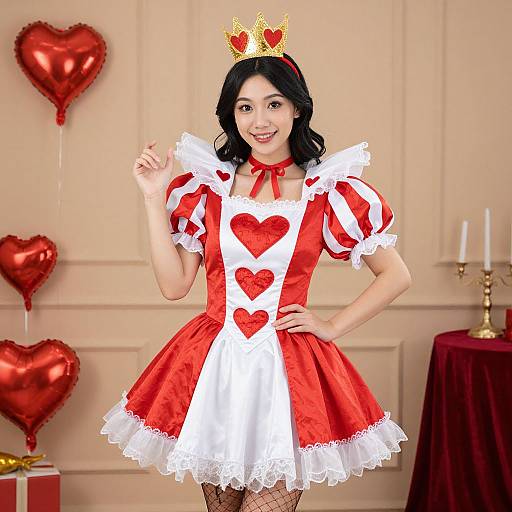 Queen of Hearts Fancy Dress Costume