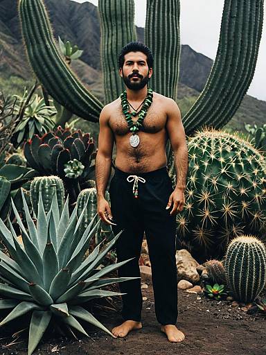 Maui Costume, Barefoot Dark-Skinned Man