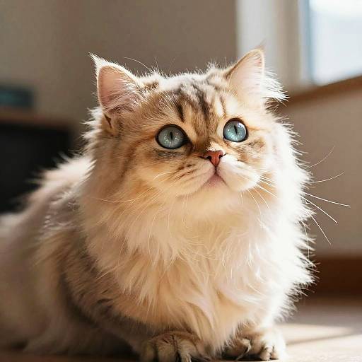 Fluffy Ittybitty Kitty Cat Portrait