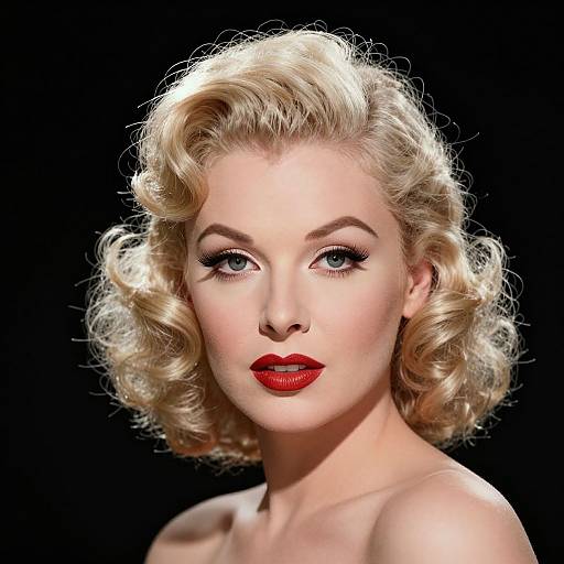 Retro Hollywood Glamour Digital Portrait