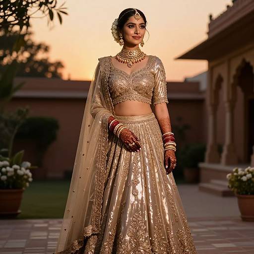 Elegant Indian Bride in Luxurious Churidar