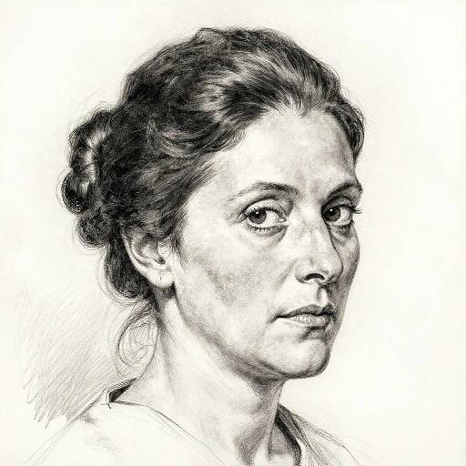 Detailed Pencil Sketch of Woman