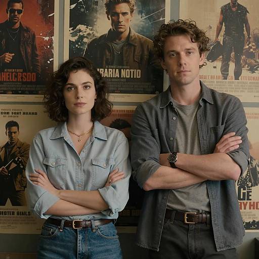 Dynamic Movie Scene with Gritty Backdrop