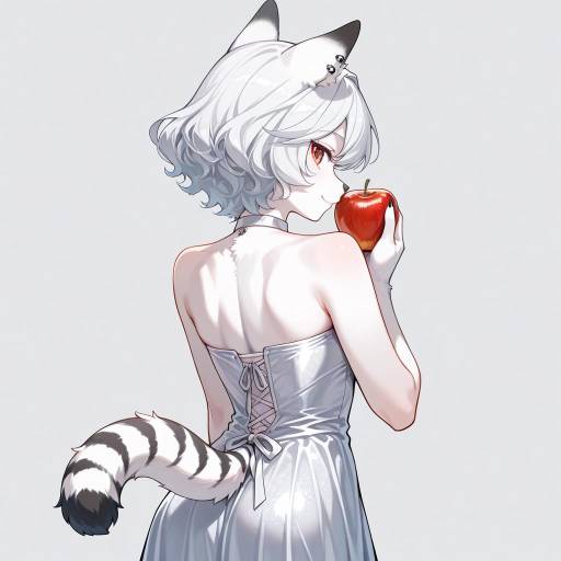 Vibrant Furry Female with Apple Vibrant Furry Female with Apple