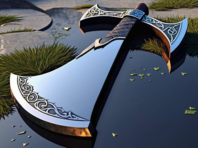 High Detail Shattered Medieval Axe