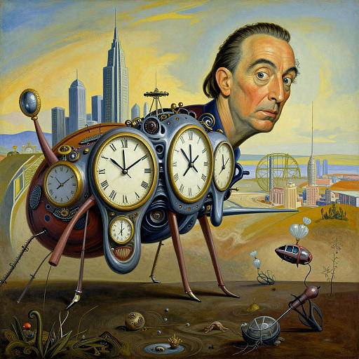 Surreal Futuristic Metropolis Fusion