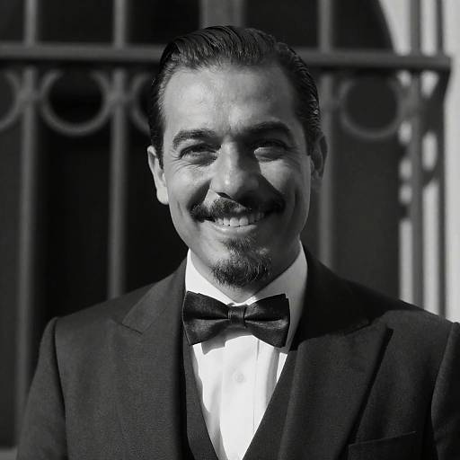 Elegant Black-and-White Portrait of a Man