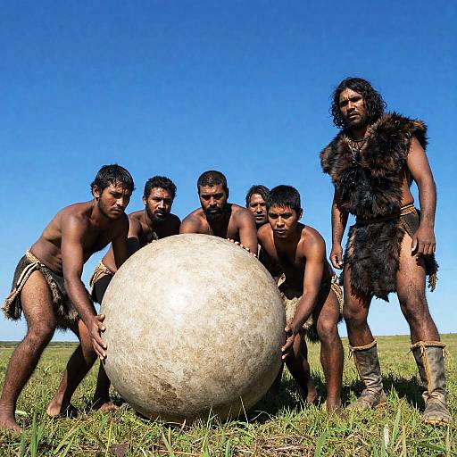 Primitive Group Pushing Spotted Ball