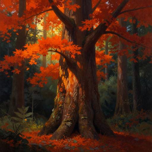 Radiant Ancient Sequoia in Enchanted Forest