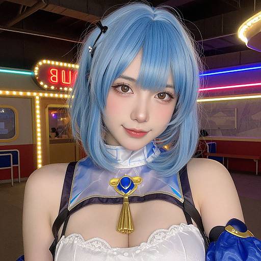 Realistic Woman in Coraline Costume