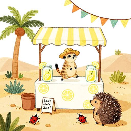 Meerkat Running a Lemonade Stand