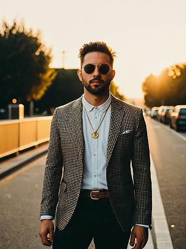 Man in Golden Hour Fashion Portrait