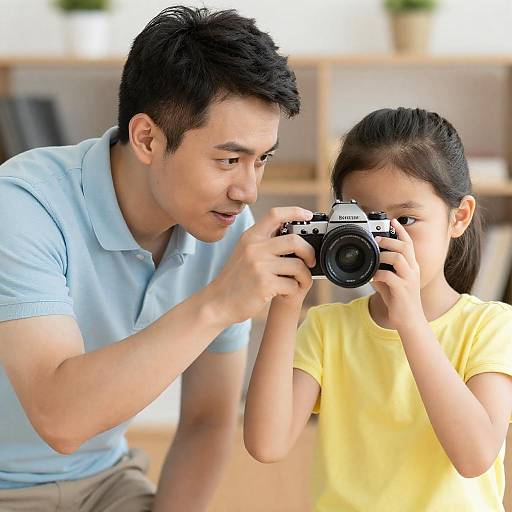 Creative Collaboration Between Man and Girl