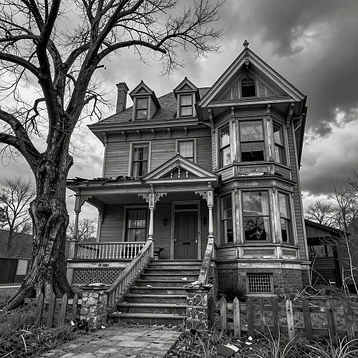Creepy Dilapidated Victorian House