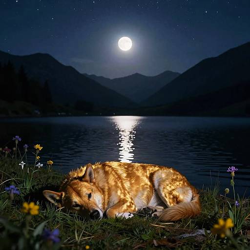 Goldingo by Tranquil Mountain Lake