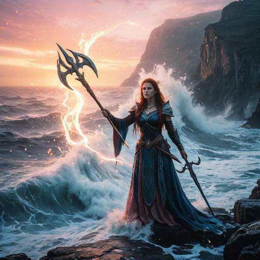 Serene Sea Sorceress at Dawn