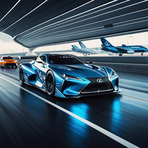 Futuristic Lexus EV Racing Prototype at Airport