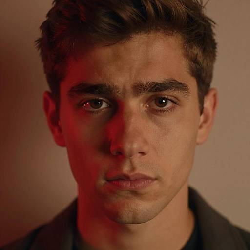 Intense Portrait with Warm Lighting