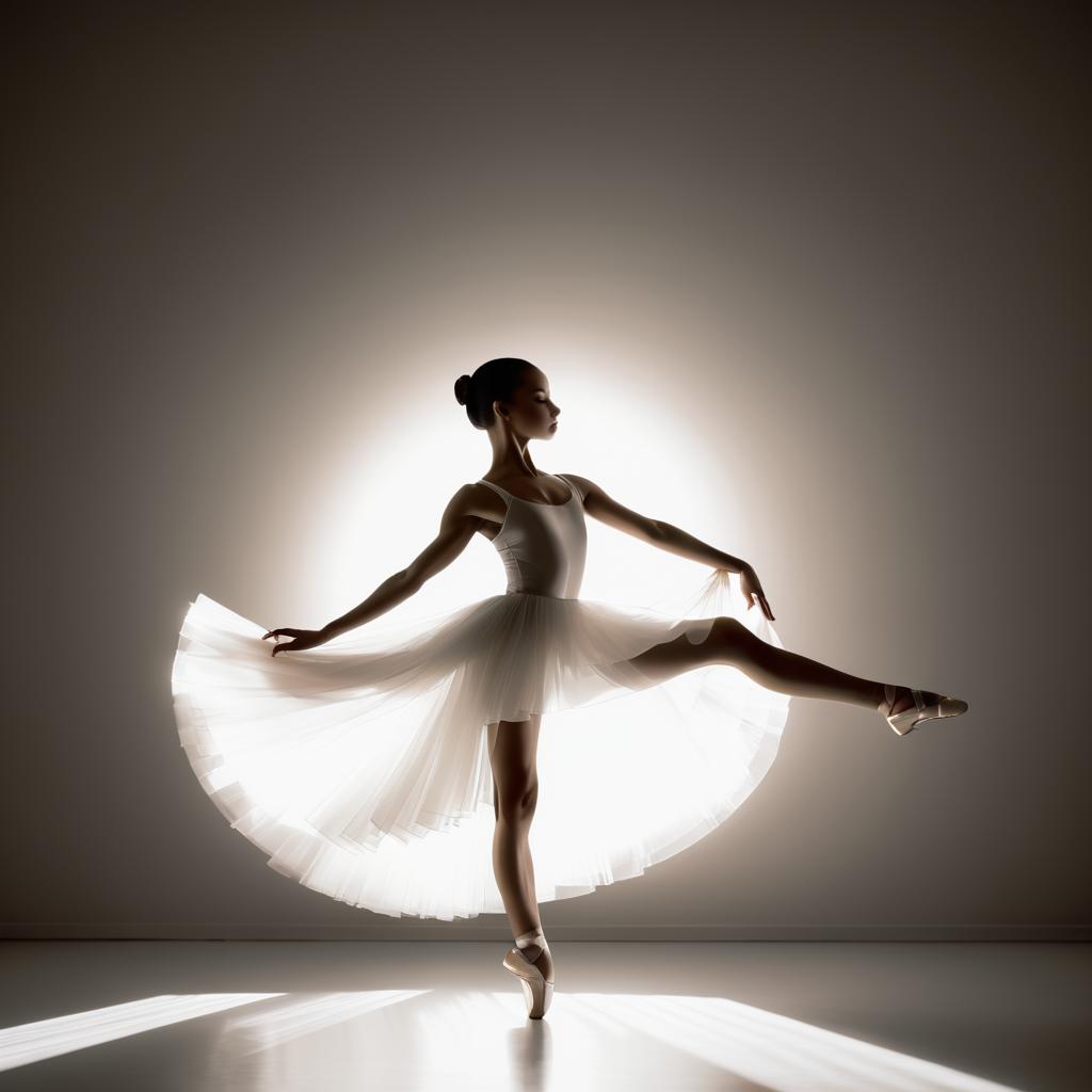 Ethereal Ballerina in Graceful Stretch