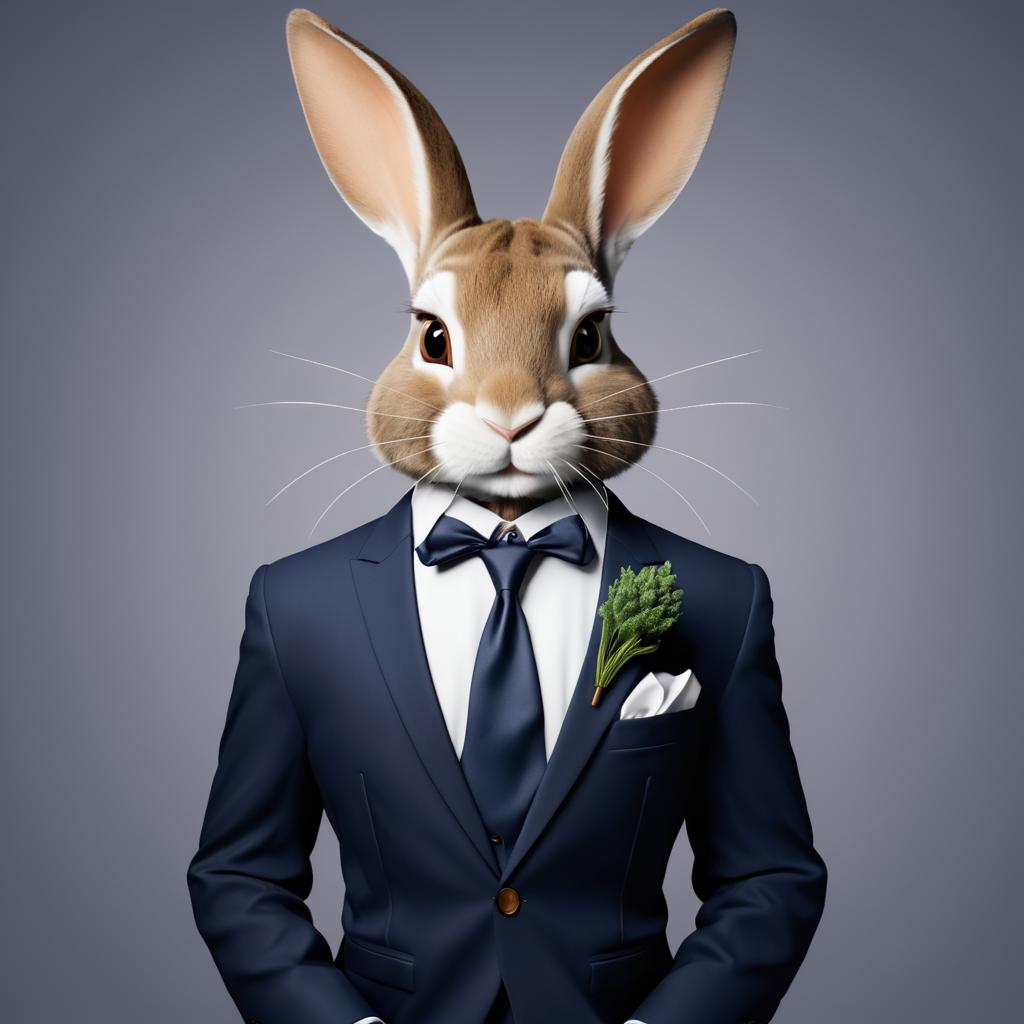 Refined Rabbit in Formal Attire