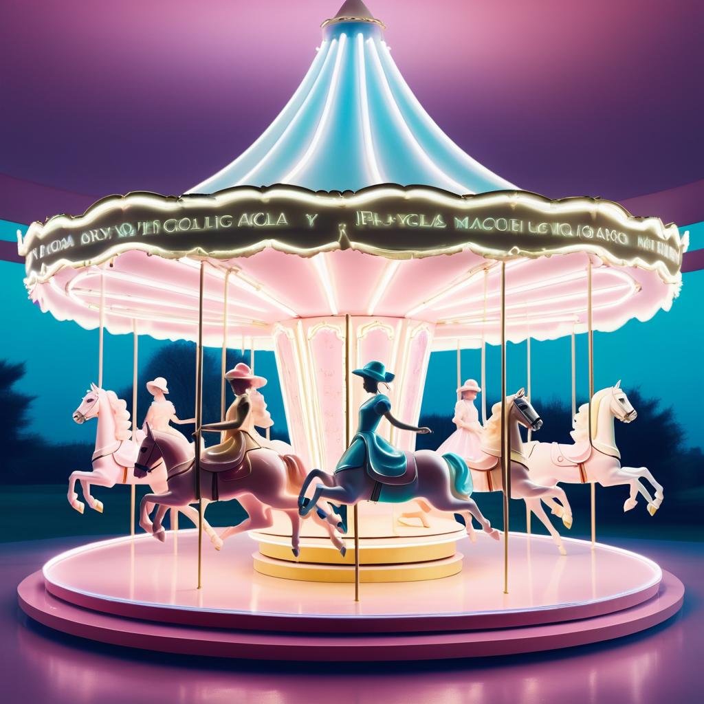 Dreamy Merry-Go-Round Conceptual Photography