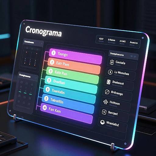 Futuristic Neon Cyberpunk Task Interface