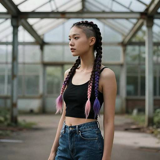 Non-binary Model with Colorful Braids in Industrial Greenhouse