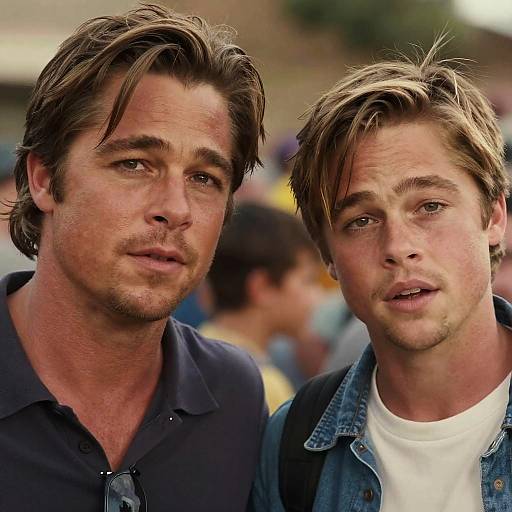 Artistic Close-Up of Benicio & Brad