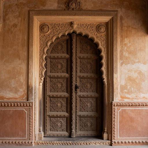 Ornate Carved Indian Palace Doorway